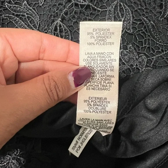 Eliza J Lace Hem Sheath Dress Black size 8 new with tags - Picture 8 of 9